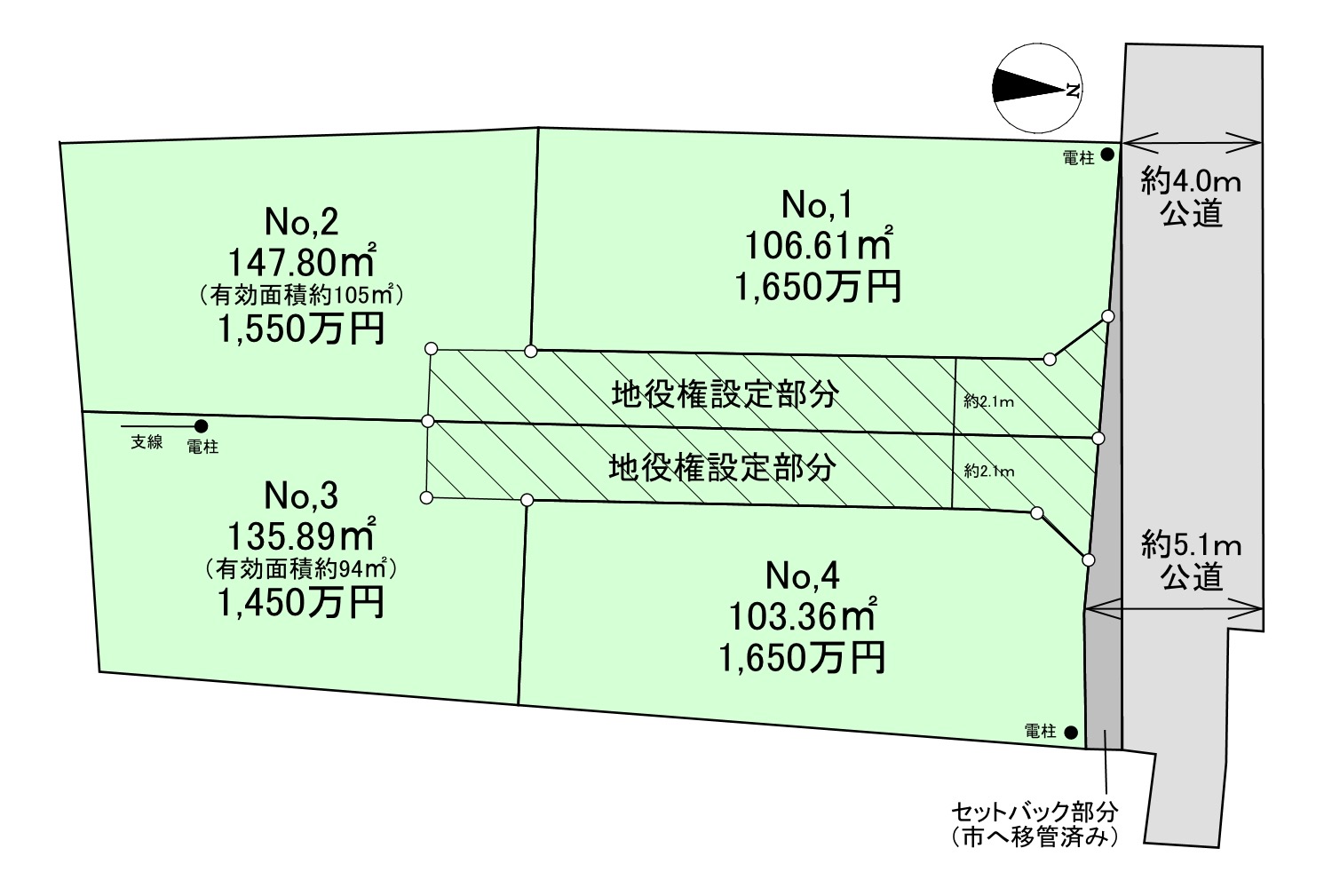 小田原市小八幡4区画分譲地